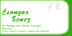 csongor bencz business card